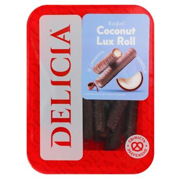 Delicia Coconut Lux Roll Coconut Flavored Wafers 450g