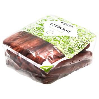 Колбаски Мясной Хутор Егерские полукопченые первый сорт ~900г - купить, цены на METRO - фото 1