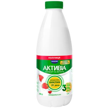 Activia Strawberry Bifidoyogurt 1.5% 800g - buy, prices for COSMOS - photo 1