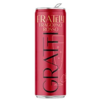 Fratelli Gratti Fragolino Rosso Semi-sweet Red Wine Drink 6-6.9% 0.33l