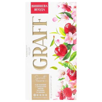 Чай черный Graff Вишневая ягода с ароматом цветов малины и вишни 1,5г*20шт - купить, цены на - фото 2