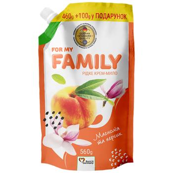 For My Family Magnolia and Peach Liquid Cream Soap 560g - buy, prices for NOVUS - photo 1