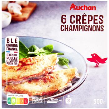 Блины Auchan с грибами 6шт 300г