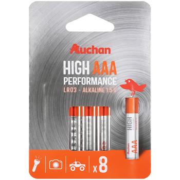 Батарейки Ашан Premium AAA 8шт - купити, ціни на Auchan - фото 1