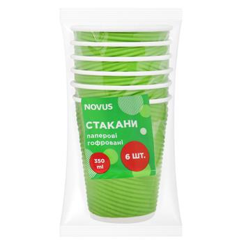 Novus Paper Disposable Glasses 350ml 6pcs - buy, prices for - photo 2
