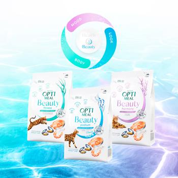 Корм сухой Optimeal Beauty Fitness с морепродуктами для стерилизованных кошек 4кг - купить, цены на MasterZoo - фото 6