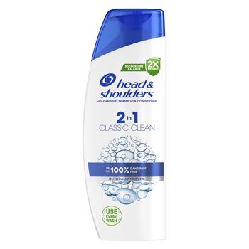 Шампунь та бальзам-ополіскувач Head&Shoulders 2в1 Classic Clean 330мл - купити, ціни на КОСМОС - фото 2