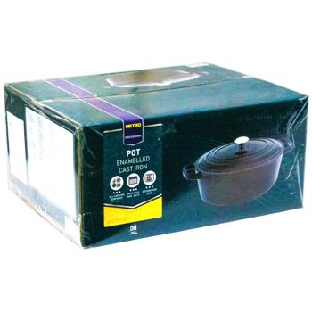 Кастрюля Metro Professional овальная чугунная черный 35см 7,9л - купить, цены на METRO - фото 2