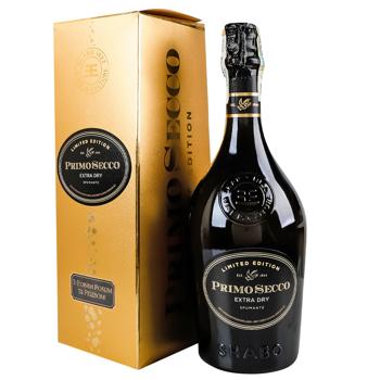 Вино ігристе Shabo Primo Secco біле екстрасухе 12% 0,75л