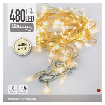 Гирлянда электрическая Koopman наружная 480 LED 39м теплый белый в ассортименте - купить, цены на - фото 2