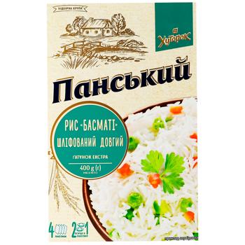 Рис Хуторок Панський Басматі шліфований довгий 400г - купити, ціни на Восторг - фото 3