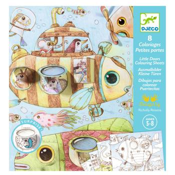 Djeco Little Doors Colouring Sheets