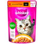 Корм влажный Whiskas с домашней птицей для кошек 85г