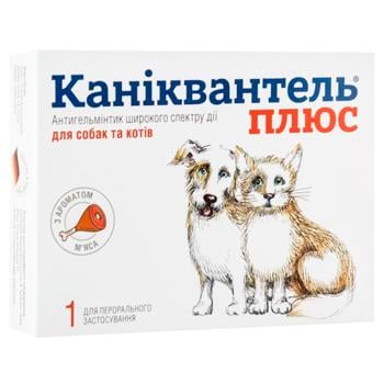 Таблетки для котів та собак Haupt Pharma «Каніквантель Плюс» на 10 кг, 1 таблетка (для лікування та профілактики гельмінтозів) - купити, ціни на MasterZoo - фото 1