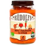 Пюре Rudolfs овощи с макаронами и курицей 190г