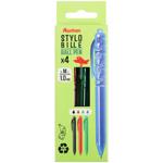 Auchan Multicolour Ballpoint Pens 1mm 4pcs