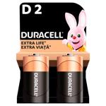 Батарейки Duracell D лужні 2шт