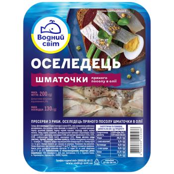 Vodnyi Svit Spicy-Salted Herring Fillets In Oil 200g - buy, prices for Epicentr FOOD - photo 1