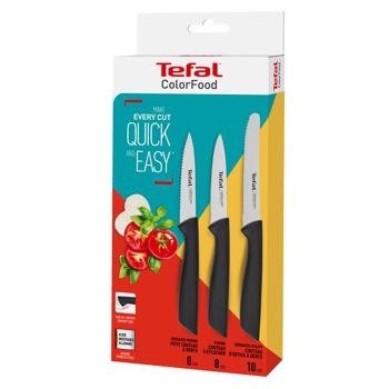 Набір ножів Tefal ColorFood чорні 3шт - купити, ціни на METRO - фото 1