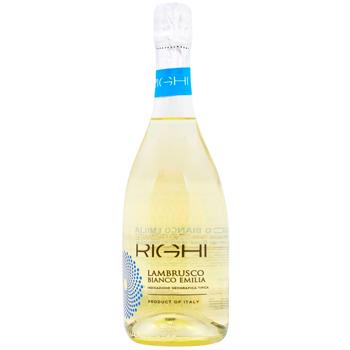 Вино ігристе Righi Lambrusco Bianco Emilia біле напівсолодке 7,5% 0,75л - купити, ціни на WINETIME - фото 1