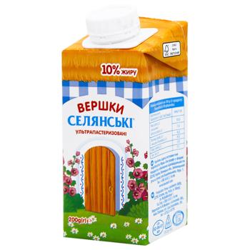 Вершки Селянські ультрапастеризовані 10% 200г