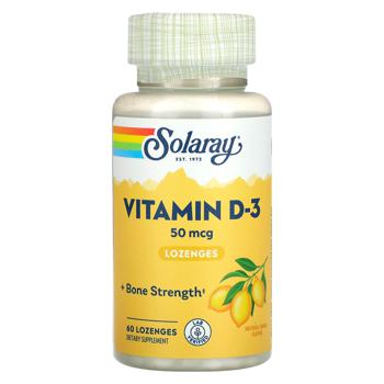 Solaray Lemon Flavored Vitamin D3 2000 IU 60 lozenges - buy, prices for Biotus - photo 1