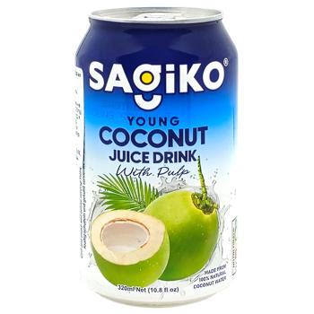 Sagiko Young Coconut Juice Drink with Pulp 0.32l - buy, prices for Chudo Market - photo 1