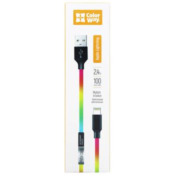 ColorWay Cable USB-Lightning 2.4A Multicolor 1м - buy, prices for - photo 2