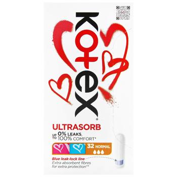 Kotex Normal Ultra Sorb Tampons 32pcs - buy, prices for Supermarket "Kharkiv" - photo 2
