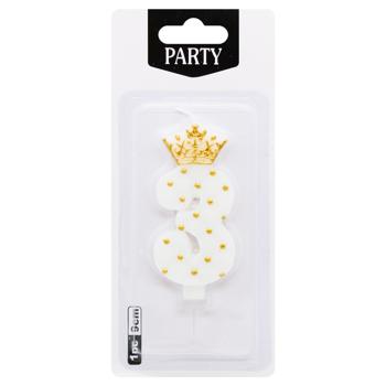 Zed Crown Number 3 Cake Candle - buy, prices for EKO Market - photo 1