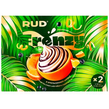 Rud Frenzy Orange Ice Cream with Bilberry Topping in Orange Shell 160g - buy, prices for COSMOS - photo 2