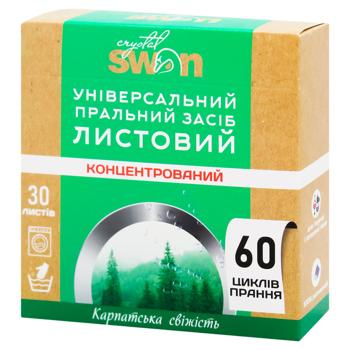 Засіб для прання листовий Crystal SWAN Карпатська свіжість 30шт