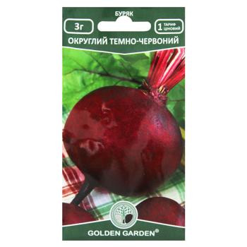 Golden Garden Rounded Dark Red Beetroot Seeds 3g - buy, prices for MegaMarket - photo 1