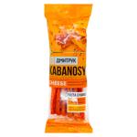 Колбаски Дмитрук Kabanosy Cheese из мяса птицы с добавлением сыра варено-копченые 80г