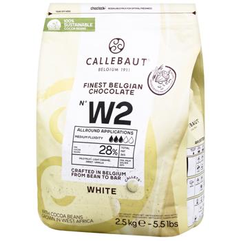 Callebaut Finest Belgian Chocolate White Callets 28% 2.5kg - buy, prices for METRO - photo 1