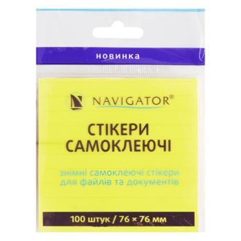 Стікери Navigator самоклейні 76x76мм 100шт - купити, ціни на ULTRAMARKET - фото 1