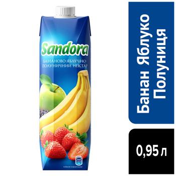 Нектар Sandora бананово-яблочно-клубничный 0,95л - купить, цены на КОСМОС - фото 4