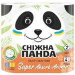 Туалетний папір Сніжна Панда Super Absorb Aroma 2-шаровий 4шт