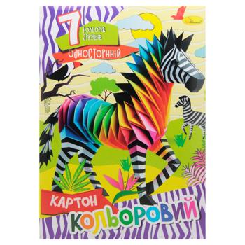 Apelsin Colored One-Sided Cardboard Set A4 7 sheets - buy, prices for Auchan - photo 4