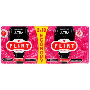 Flirt Fantasy Ultra Cotton&Care Duo Sanitary Pads 20pcs - buy, prices for EKO Market - photo 1
