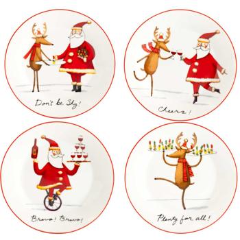 Набір новорічних тарілок Limited Edition Party десертні 4х19см - купити, ціни на - фото 2