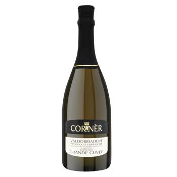 Вино игристое Corner Prosecco Gran Cuve белое экстра сухое 11% 0,75л