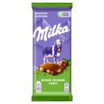 Milka Milk Chocolate with Whole Hazelnuts 90g