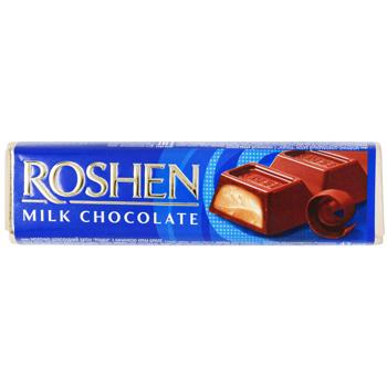 Roshen Milk Chocolate Bar with Creme Brulee Filling 43g - buy, prices for Chudo Market - photo 1