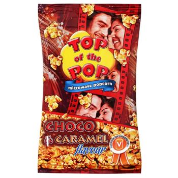 Top of Pop Chocolate and Caramel Flavored Popcorn for Microwave Oven 100g