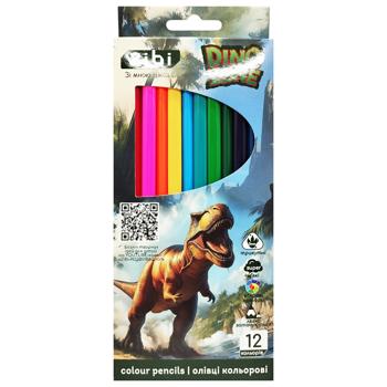 Олівці кольорові ZiBi Kids Line Dino 12шт - купити, ціни на Таврія В - фото 1