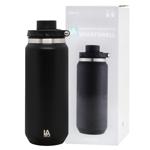 Line Art SportS Well Black Thermo Bottle 600ml