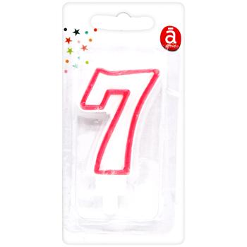 Свеча Actuel для торта 7 - купить, цены на Auchan - фото 1