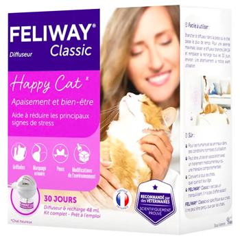 Феромони для котів Ceva «Feliway» (Фелівей) 1 дифузор + 1 флакон ємністю 48 мл (заспокійливий засіб) - купить, цены на MasterZoo - фото 1