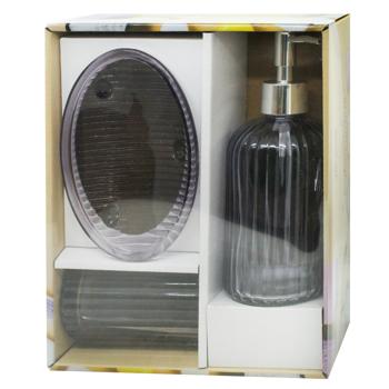Werk Dispenser, Soap Dish and Glass Bathroom Set Amethyst - buy, prices for NOVUS - photo 1